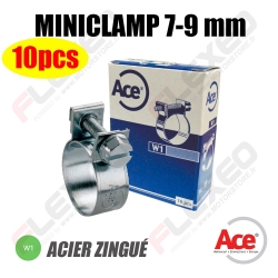 Collier MINICLAMP acier zingué W1 Ace - Diamètre 07 - 09mm