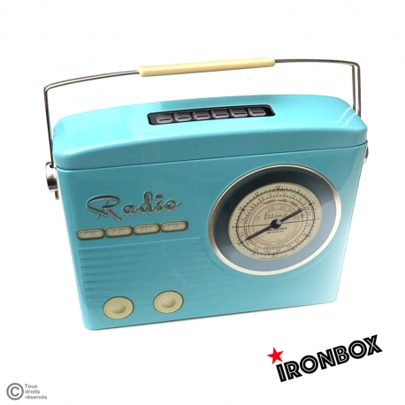 Boite métal vintage "RADIO BLUE"