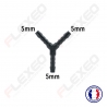 Raccord connecteur Y pour tuyau et durite diamètre 5mm