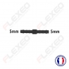 Raccord connecteur Droit pour tuyau et durite diamètre 5mm