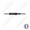 Raccord connecteur Droit pour tuyau et durite diamètre 6-4mm