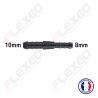 Raccord connecteur Droit pour tuyau et durite diamètre 10-8mm
