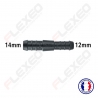Raccord connecteur Droit pour tuyau et durite diamètre 14-12mm