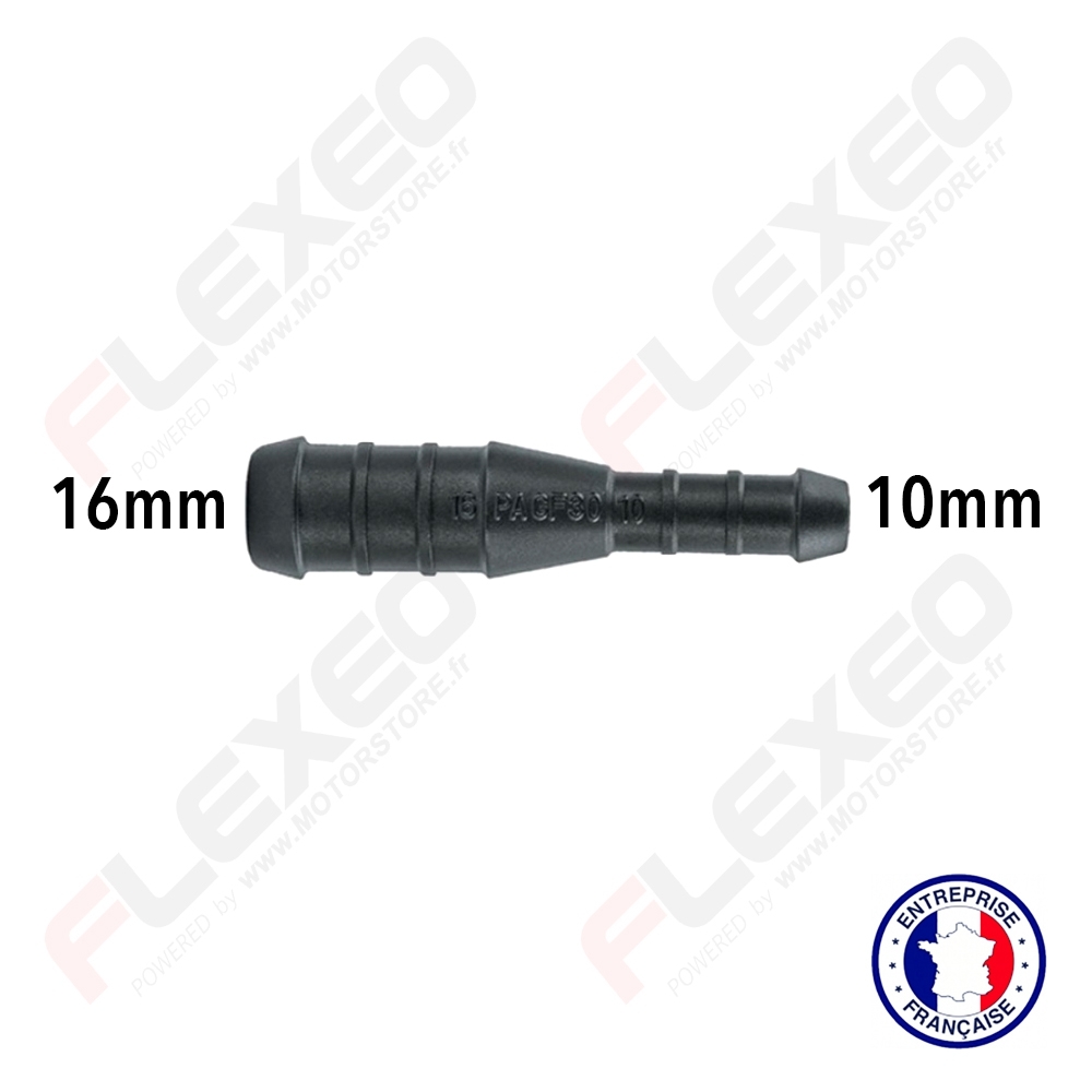 Raccord connecteur T pour tuyau et durite diamètre 16-16-8mm - SARL FLEXEO