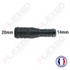 Raccord connecteur Droit pour tuyau et durite diamètre 20-14mm