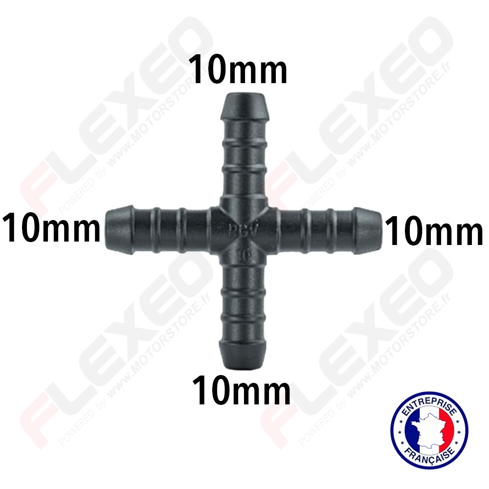 Raccord connecteur Y pour tuyau et durite diamètre 10mm - SARL FLEXEO