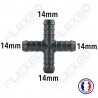 Raccord connecteur X pour tuyau et durite diamètre 14mm