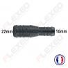 Raccord connecteur Droit pour tuyau et durite diamètre 22-16mm