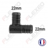 Raccord connecteur L pour tuyau et durite diamètre 
22mm