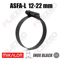 Collier ASFA-L BLACK W3 (9mm) Ø12-22mm