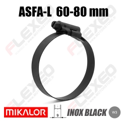 Collier à vis tangente ASFA Inox noir 60-80mm W3