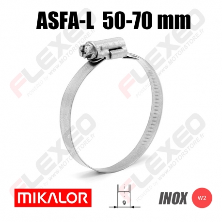 Collier à vis tangente ASFA Inox 50-70mm W2