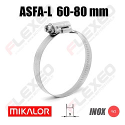 Collier à vis tangente ASFA Inox 60-80mm W2