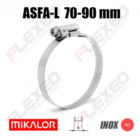 Collier à vis tangente ASFA Inox 70-90mm W2