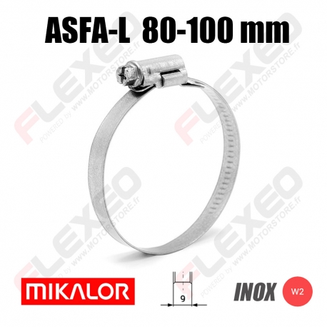 Collier à vis tangente ASFA Inox noir 8-16mm W3 - SARL FLEXEO