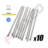 Pack 10 colliers inox 4,5x130 mm préfomés