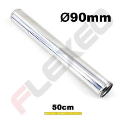 Tube aluminium droit Ø90mm Long.500mm poli