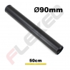 Tube aluminium droit Ø90mm Long.500mm noir