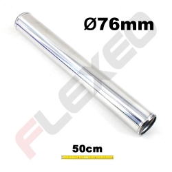 Tube aluminium droit Ø76mm Long.500mm poli
