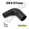 Réducteur 90° silicone Ø57-63mm L.150x150mm 4 plys noir