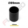 Manchon silicone droit Ø89mm L.125mm 4plys noir