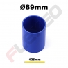 Manchon silicone droit Ø89mm L.125mm 4plys bleu