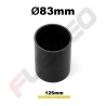 Manchon silicone droit Ø83mm L.125mm 4plys noir