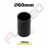 Manchon silicone droit Ø60mm L.125mm 4plys noir