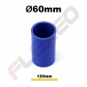 Manchon silicone droit Ø60mm L.125mm 4plys bleu