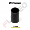 Manchon silicone droit Ø57mm L.125mm 4plys noir