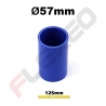 Manchon silicone droit Ø57mm L.125mm 4plys bleu