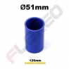 Manchon silicone droit Ø51mm L.125mm 4plys bleu