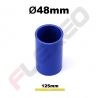 Manchon silicone droit Ø48mm L.125mm 3plys bleu