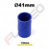 Manchon silicone droit Ø41mm L.125mm 3plys bleu