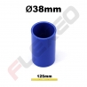 Manchon silicone droit Ø38mm L.125mm 3plys bleu