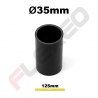 Manchon silicone droit Ø35mm L.125mm 3plys noir