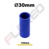 Manchon silicone droit Ø30mm L.125mm 3plys bleu