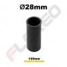 Manchon silicone droit Ø28mm L.125mm 3plys noir