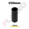 Manchon silicone droit Ø20mm L.125mm 3plys noir