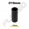 Manchon silicone droit Ø19mm L.125mm 3plys noir