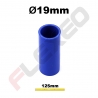 Manchon silicone droit Ø19mm L.125mm 3plys bleu