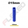 Manchon silicone droit Ø15mm L.125mm 3plys bleu