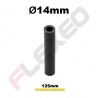 Manchon silicone droit Ø14mm L.125mm 3plys noir