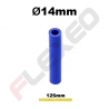 Manchon silicone droit Ø14mm L.125mm 3plys bleu