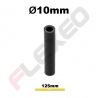 Manchon silicone droit Ø10mm L.125mm 3plys noir