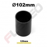 Manchon silicone droit Ø102mm L.125mm 5plys noir