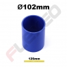 Manchon silicone droit Ø102mm L.125mm 5plys bleu