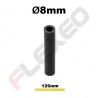 Manchon silicone droit Ø08mm L.125mm 3plys noir