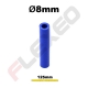 Manchon silicone droit Ø08mm L.125mm 3plys bleu