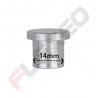 BOUCHON ALUMINIUM RAINURE SILVER Ø14mm